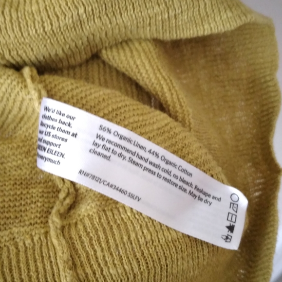 Eileen Fisher Deep V-Neck Linen Tunic Top - Picture 5 of 7